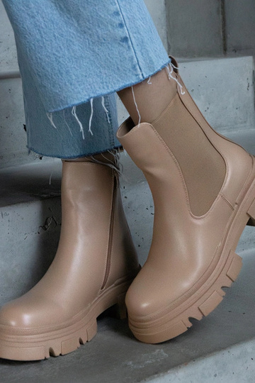 Bottines beiges chaudes...