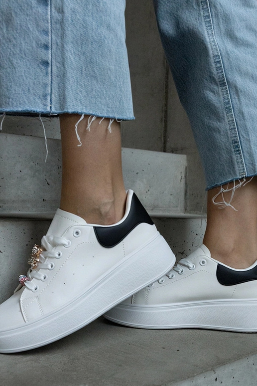 Baskets à plateforme blanches...