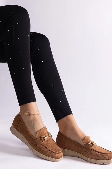 Chaussures pour femmes en daim synthétique couleur caramel Sandoval 2