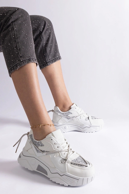 Baskets blanches pour femmes avec...