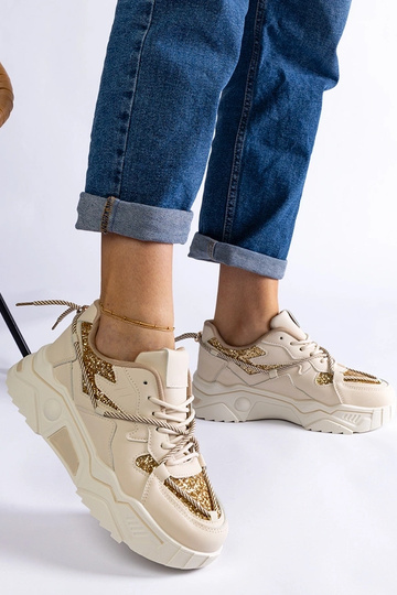 Baskets femme beiges à... 2