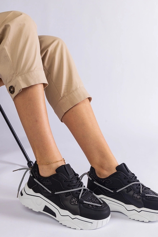 Baskets noires pour femmes avec...