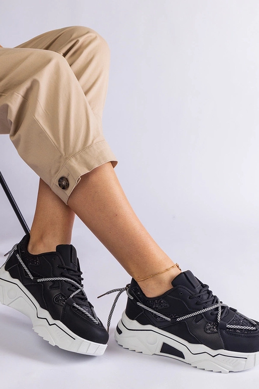 Baskets noires pour femmes avec...