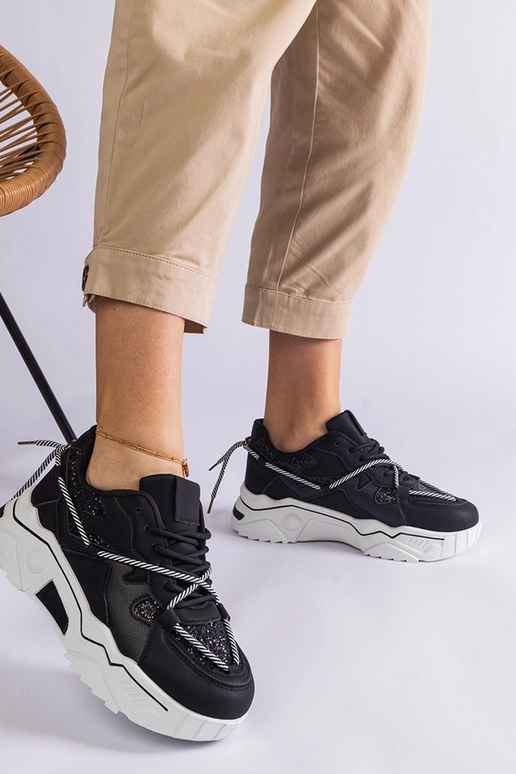 Baskets noires pour femmes avec...