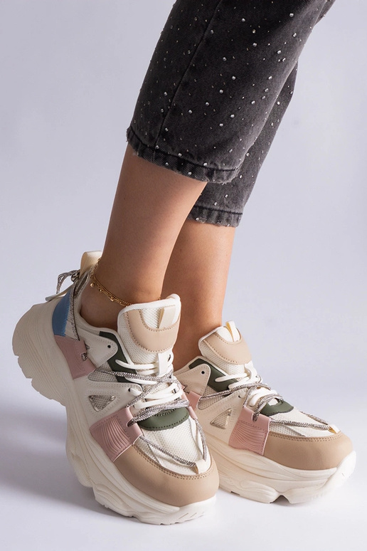 Baskets de sport multicolores pour...