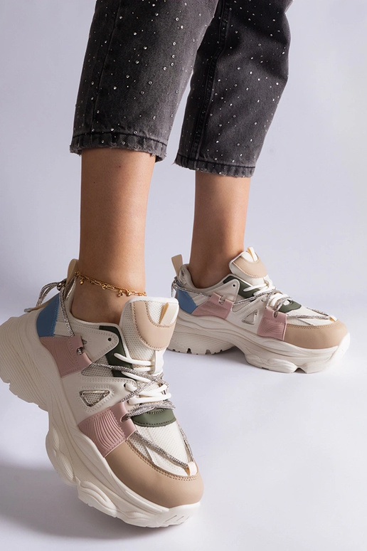 Baskets de sport multicolores pour...