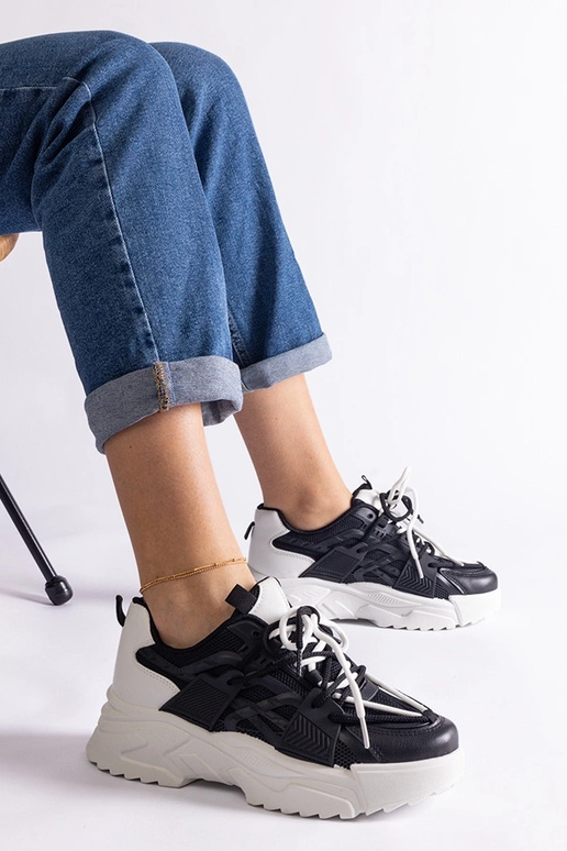 Baskets de sport noires pour femmes Alva Baskets de sport noires pour femmes Alva