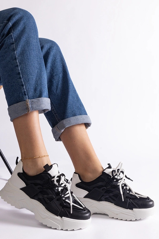 Baskets de sport noires pour femmes Alva Baskets de sport noires pour femmes Alva