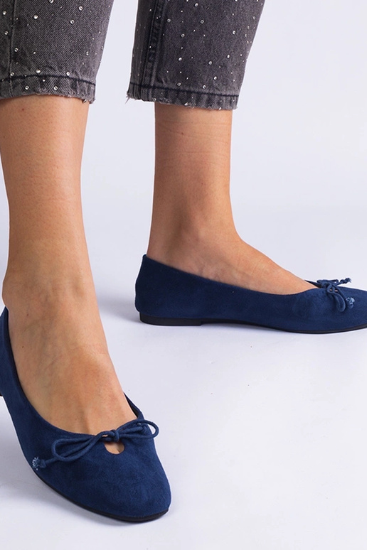 Ballerines bleu marine avec noeud...
