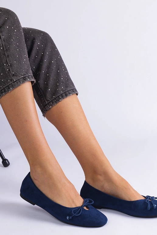 Ballerines bleu marine avec noeud...