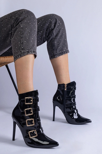 Bottines noires vernis à...