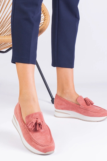 Mocassins à plateforme roses pour femmes avec décoration Selerina 2
