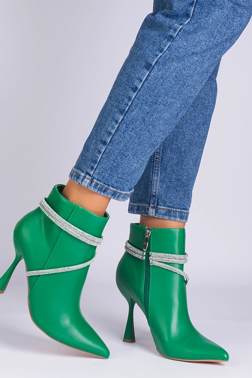Bottines à talons hauts vertes... Bottines à talons hauts vertes...