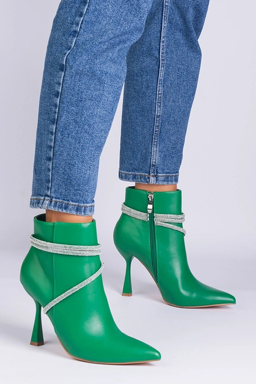 Bottines à talons hauts vertes... Bottines à talons hauts vertes...
