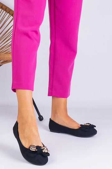 Ballerines classiques noires avec nœud Merasol 2