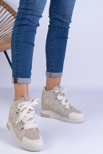 Baskets femme beiges à... 2