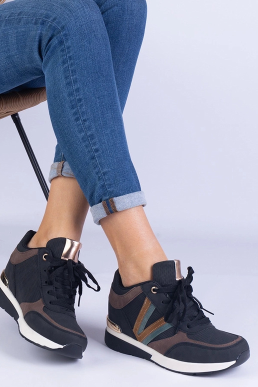 Baskets noires pour femmes avec...