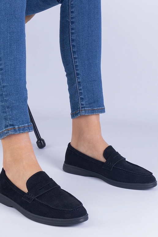 Mocassins classiques ajourés noirs en...