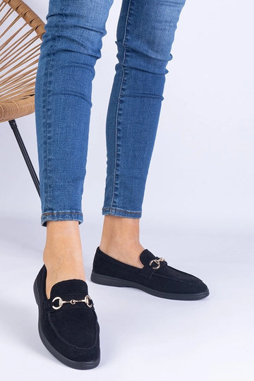 Bottines en suédine noire...