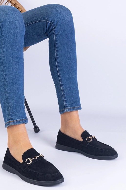 Bottines en suédine noire avec...