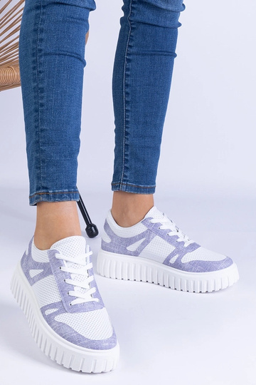 Baskets violettes ajourées avec semelle massive Lusinda 2
