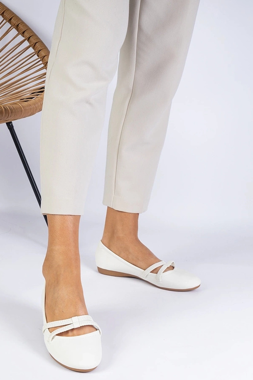 Ballerines blanches pour femmes en...