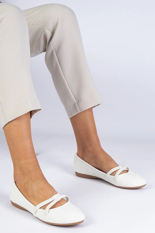 Ballerines blanches pour femmes en...