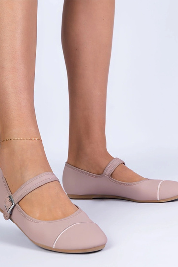 Ballerines roses avec finition mate Longhola