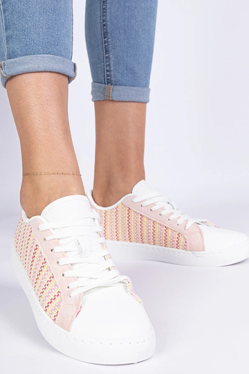 Sneakers roses pour femmes en tissu Bellisio