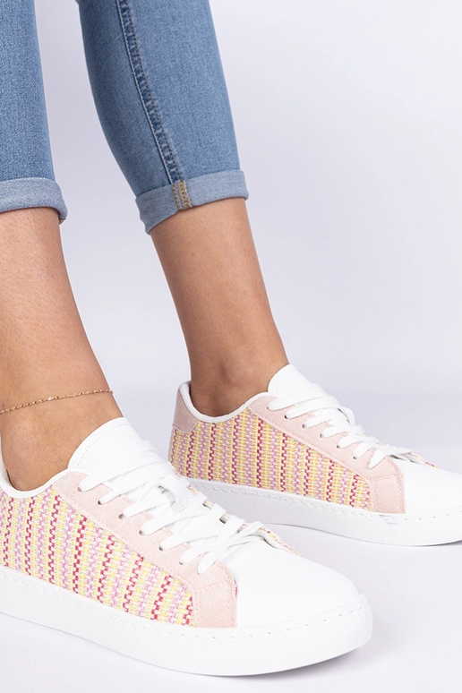 Sneakers roses pour femmes en tissu... Sneakers roses pour femmes en tissu...