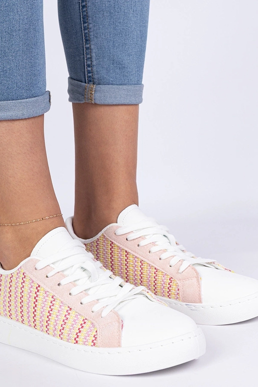 Sneakers roses pour femmes en tissu... Sneakers roses pour femmes en tissu...