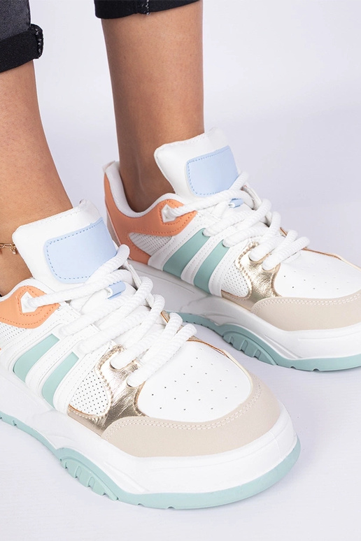 Sneakers orange pour femmes avec un...