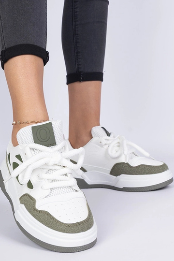 Sneakers vertes pour femmes avec des lacets massifs Alpacco 2