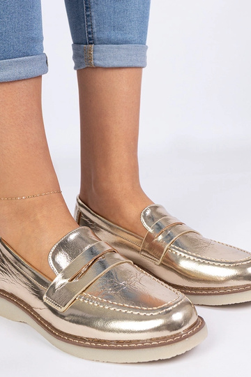 Mocassins classiques dorés pour femmes Merisa 2