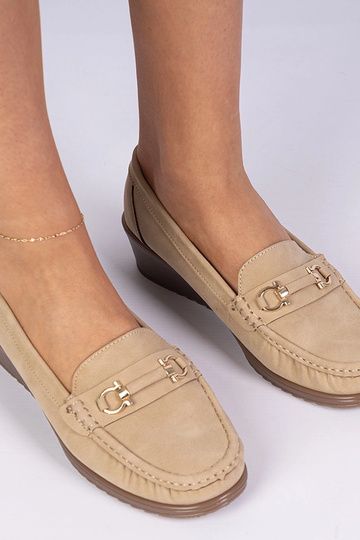Mocassins marron pour femmes à semelle compensée Sambada