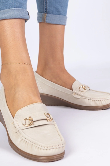 Mocassins beiges pour...