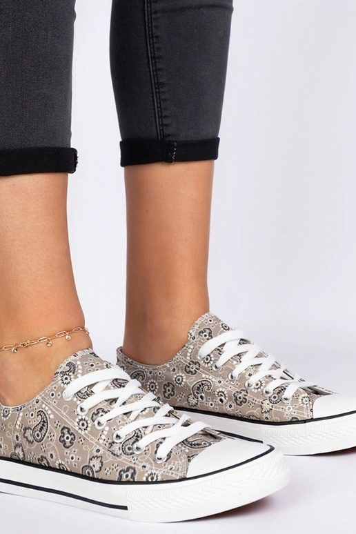 Chaussures en tissu marron pour...