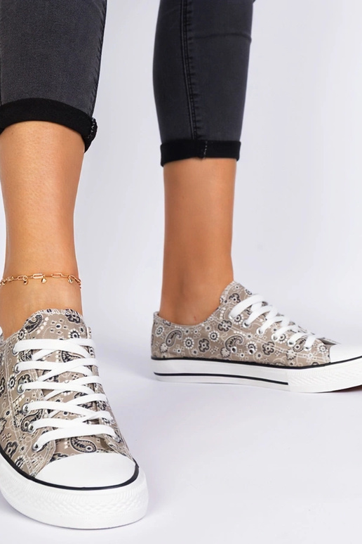 Chaussures en tissu marron pour...