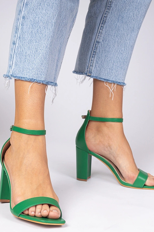 Sandales vertes à talon haut Kasedi