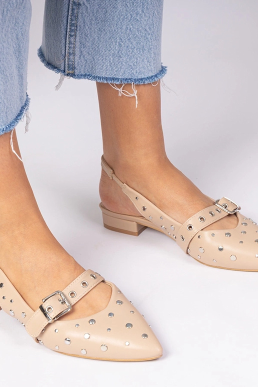 Escarpins beiges pour femmes à talon...