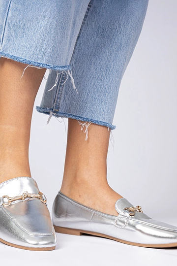 Mokasins argentés avec...