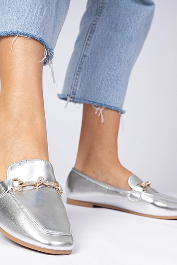 Mokasins argentés avec... 2