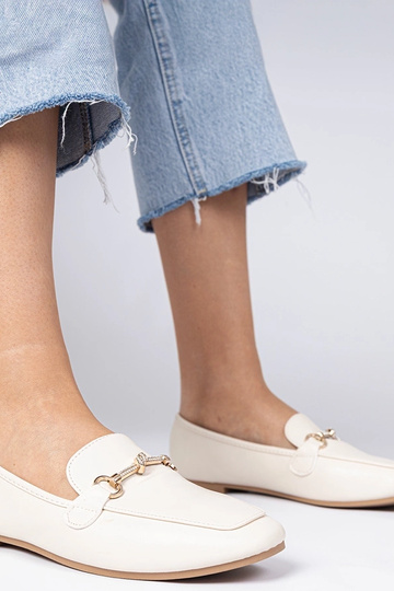 Mokasins beiges avec décor...