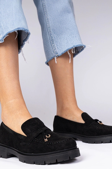 Mocassins élégants noirs en...