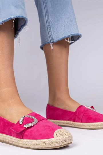 Espadrilles roses ornées de zircon Maruta