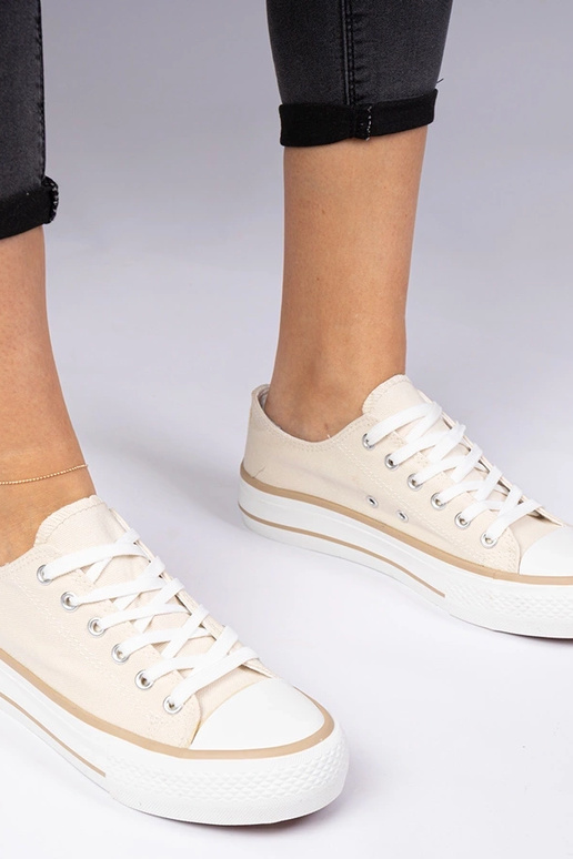 Baskets classiques beiges pour femmes...