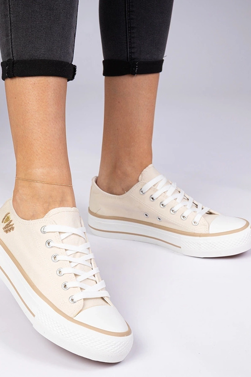 Baskets classiques beiges pour femmes...