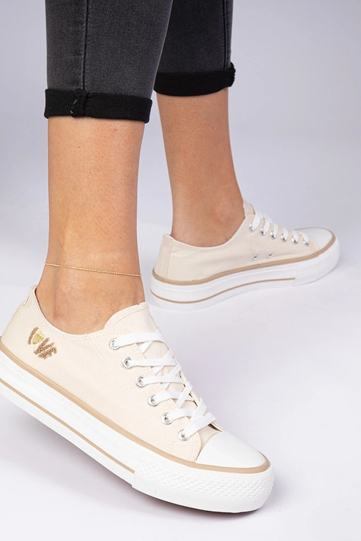 Baskets classiques beiges pour femmes...