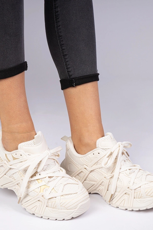 Baskets beiges à semelle massive Telda Baskets beiges à semelle massive Telda