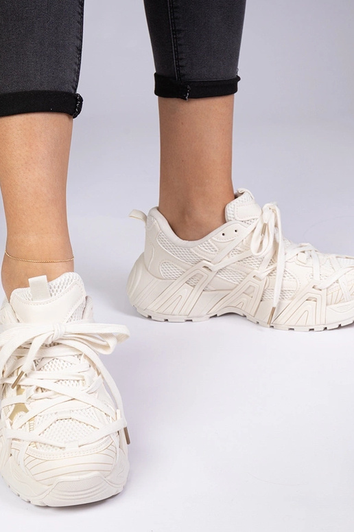 Baskets beiges à semelle massive Telda Baskets beiges à semelle massive Telda